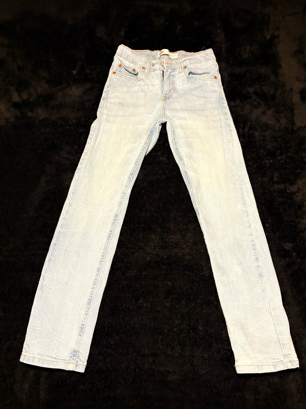 Levi's 502 STRAIGHT TAPER Yosemite Falls light wash jeans youth 12 REG 29W 29L